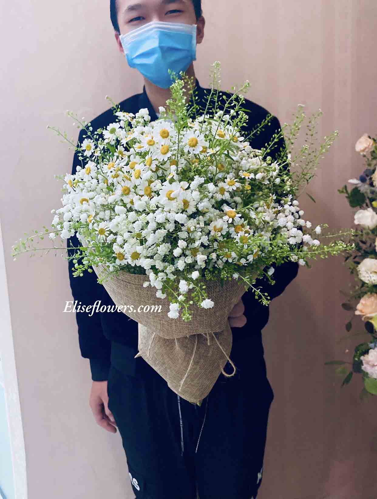 Bó hoa xinh xắn tặng bạn gái ở Hà Nội | Bó cúc tana đẹp