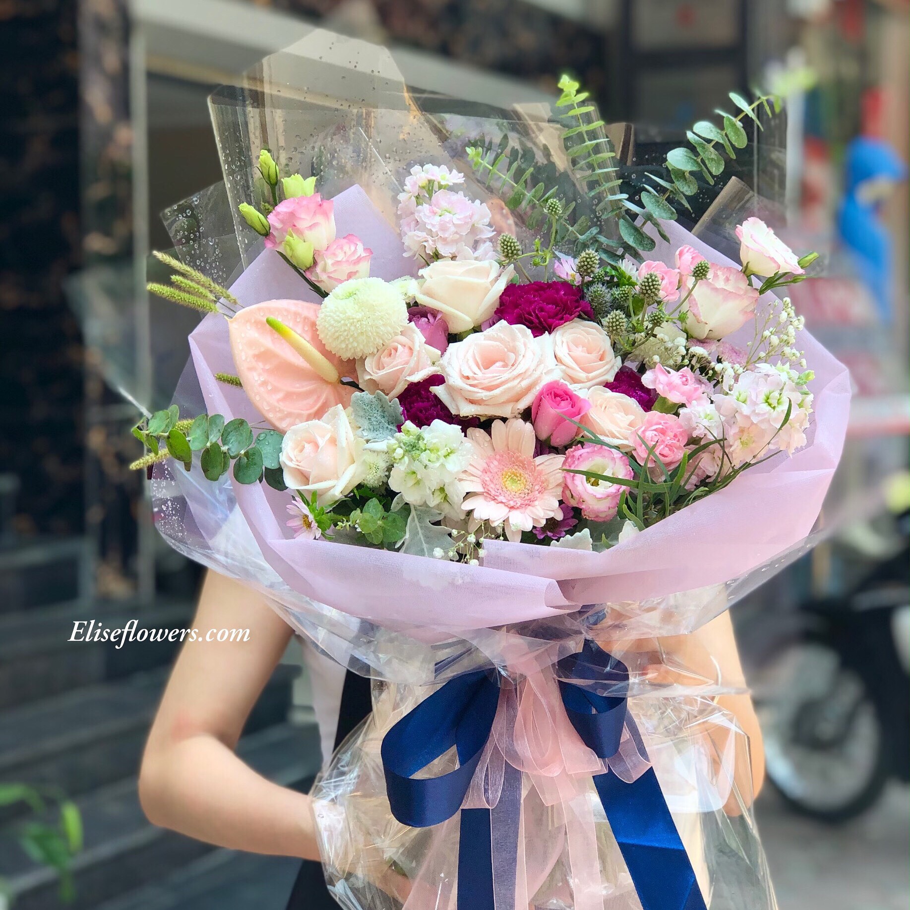 Bó hoa hồng sáp thơm tím  Rẻ Đẹp  Hìn Florist  TPHCM