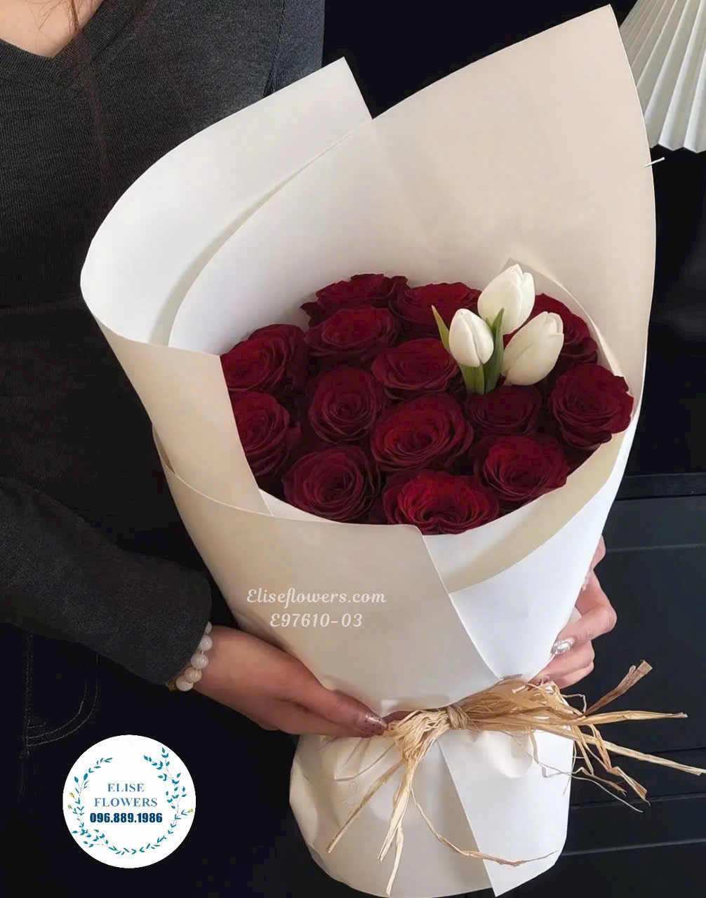 bó hoa hồng đỏ ngày 8/3