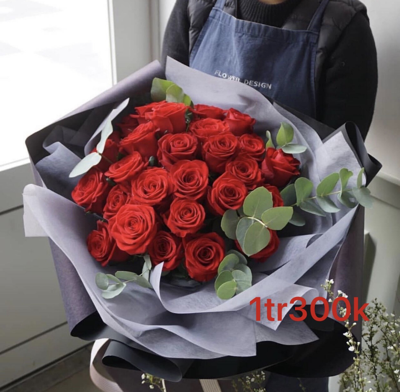 Bó hoa hồng đỏ đẹp ở Hà Nội