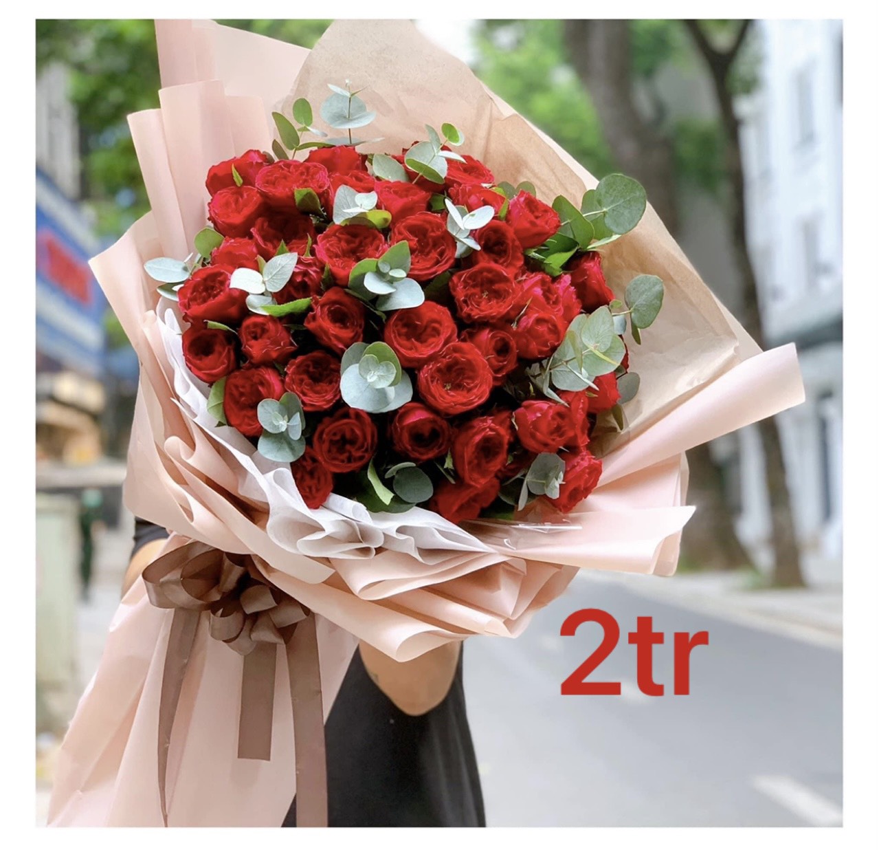 Bó hoa hồng đỏ ngoại nhập khẩu đẹp ở hà nội