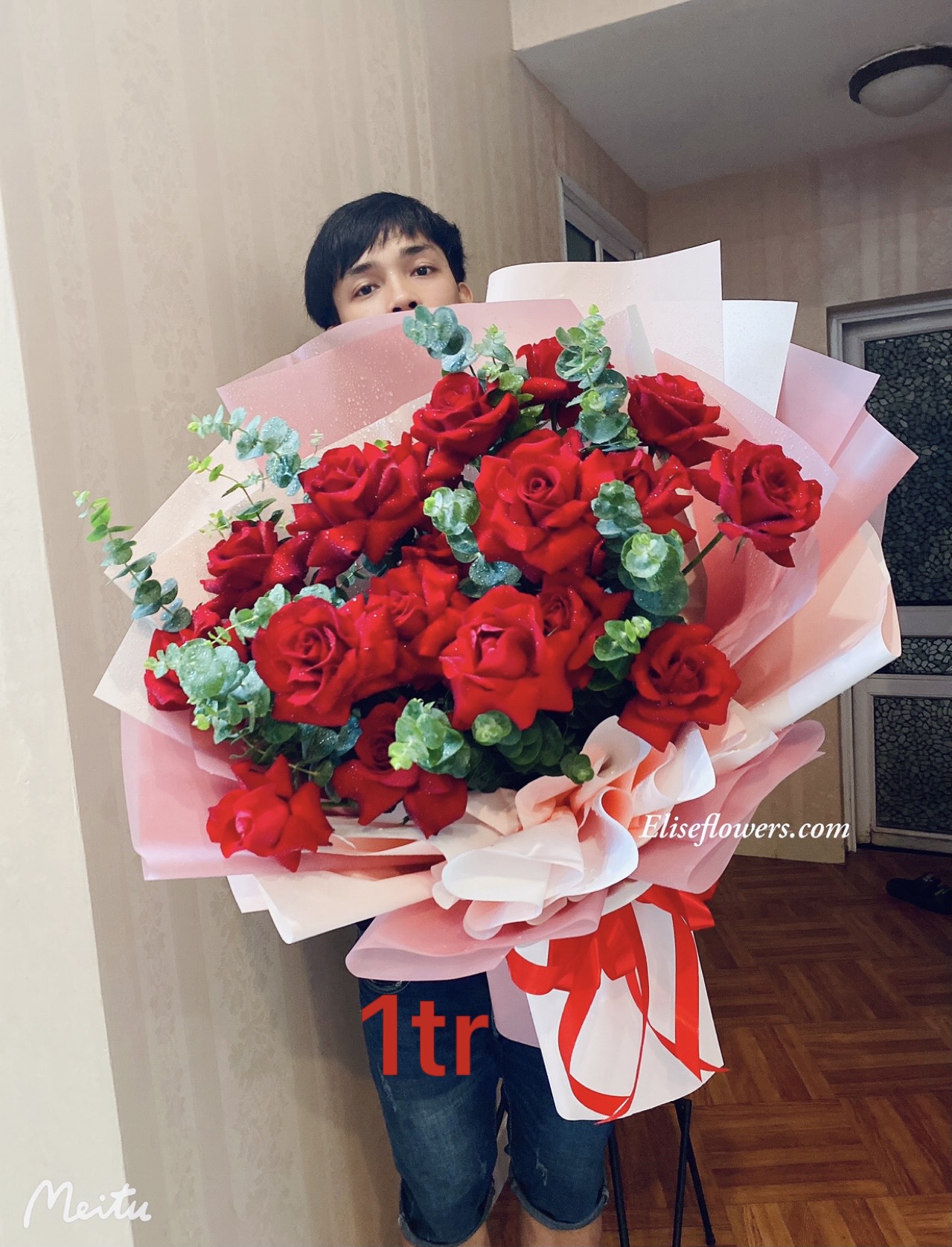 bó hoa hồng đỏ 1 triệu ở hà nội