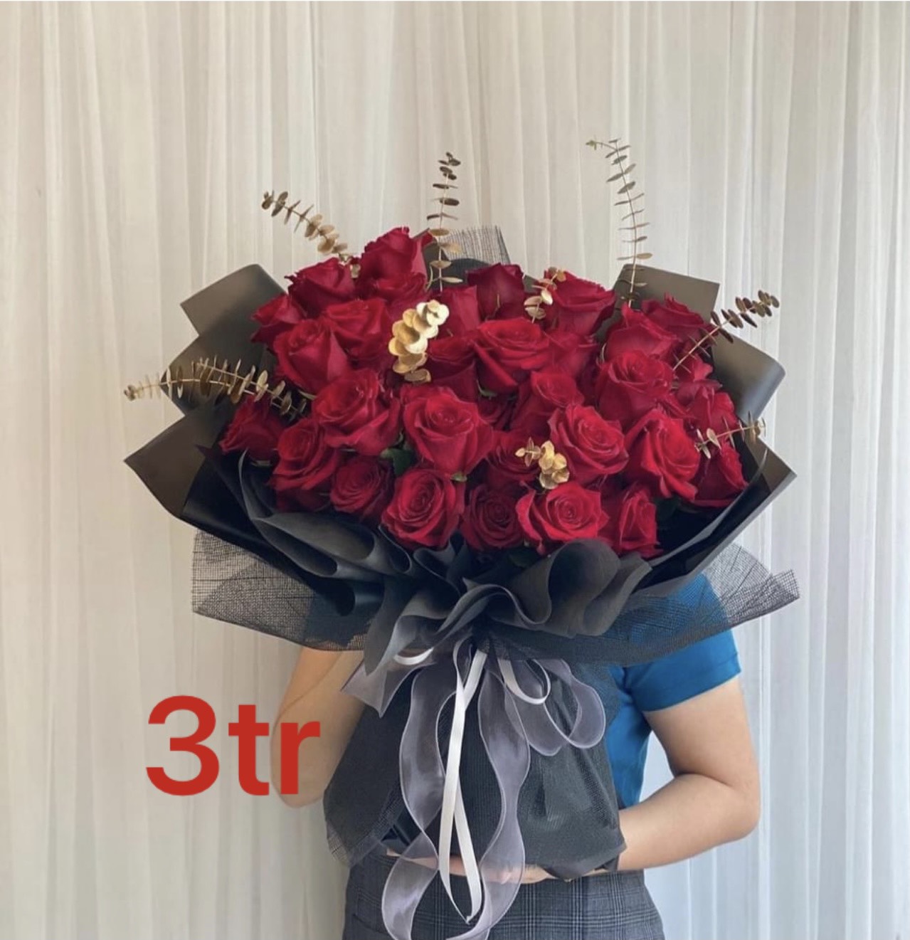 Bó hoa hồng đỏ đẹp cao cấp ở hà nội