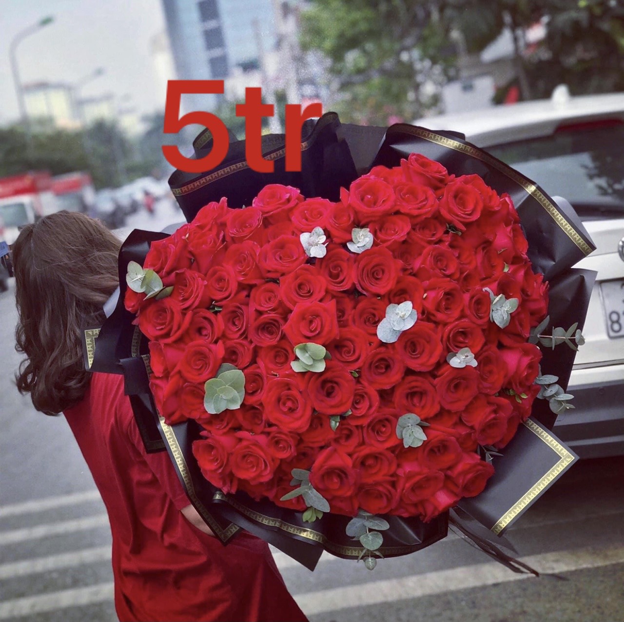 Bó hoa hồng đỏ hình trái tim đẹp nhất Hà Nội