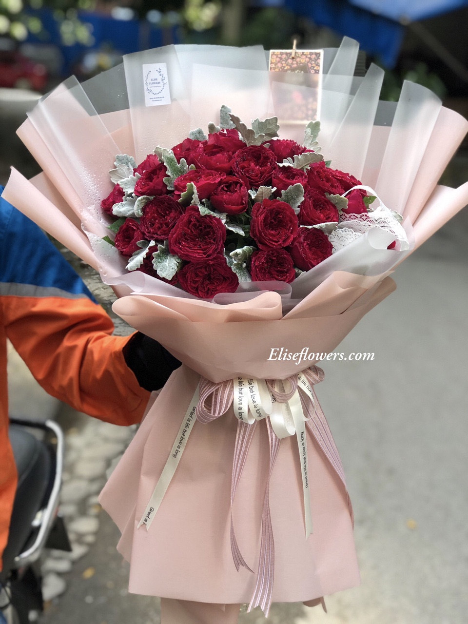 Bó hoa hồng đỏ đẹp - Bó hoa hồng đỏ ngoại Tess cao cấp sang trọng ...