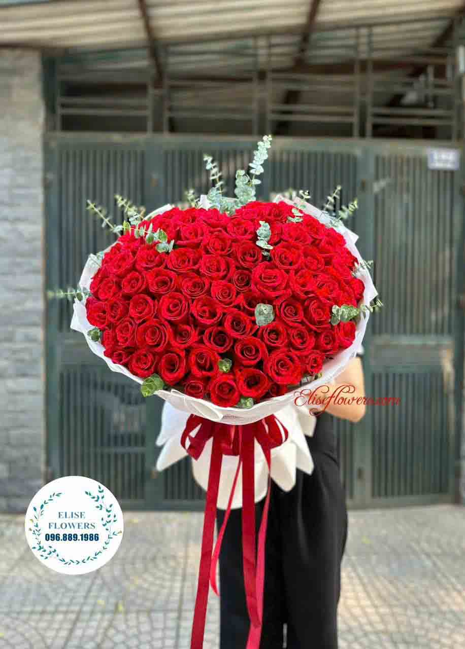 Bó hoa hồng đỏ hình trái tim | Bó hoa hồng đỏ nhập khẩu | Bó hoa trái tim đẹp nhất 