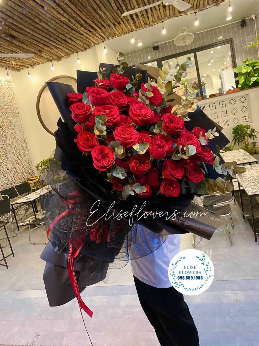 Bó hoa hồng đỏ đẹp | Bó hoa hồng đỏ nhập khẩu đẹp ở Hà Nội | Hoa kỷ niệm ngày cưới