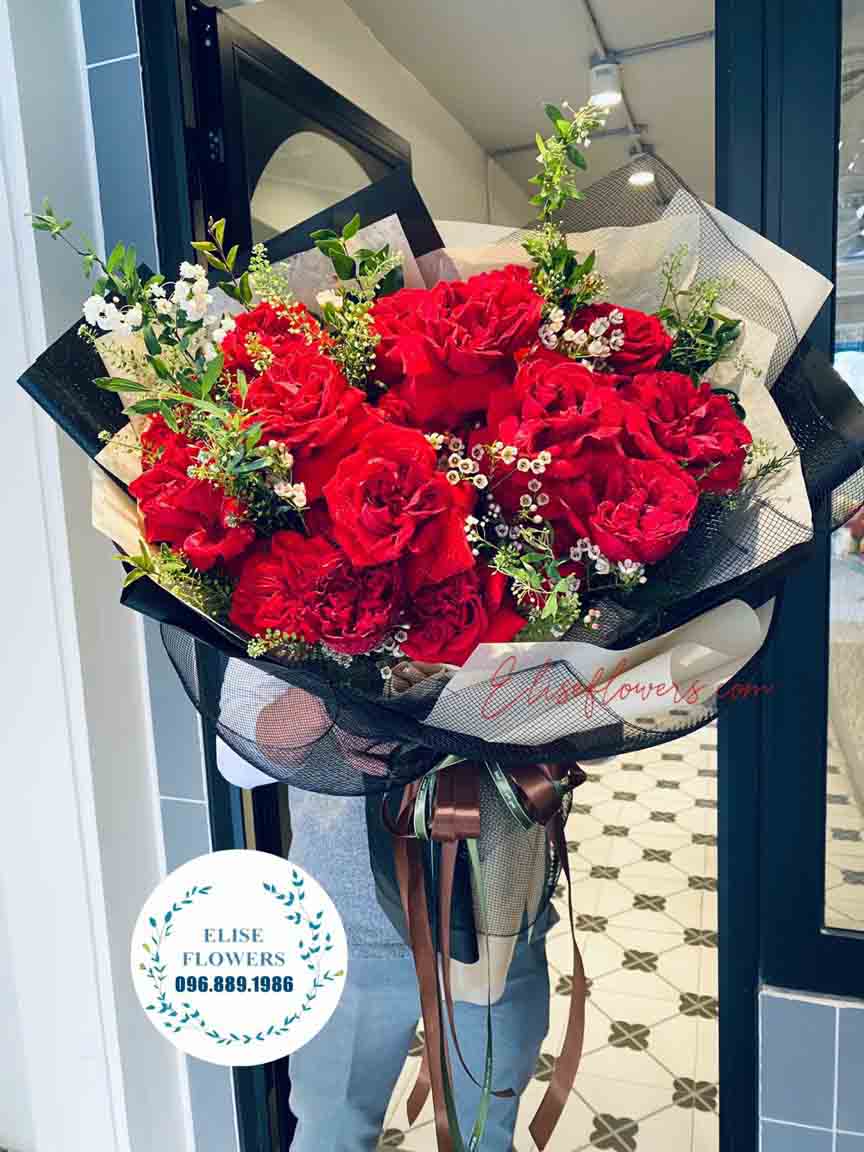 Bó hồng đỏ tặng bạn gái dịp sinh nhật | Bó hoa chúc mừng sinh nhật bạn gái | Hoa sinh nhật Hà Nội