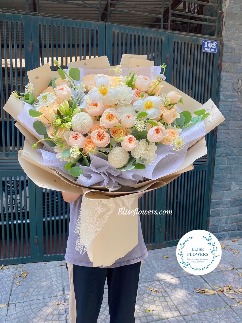 BÓ HOA HỒNG JULIET | Bó hoa hồng juliet đẹp mộng mơ - Eliseflowers - Shop hoa tươi Hà Nội