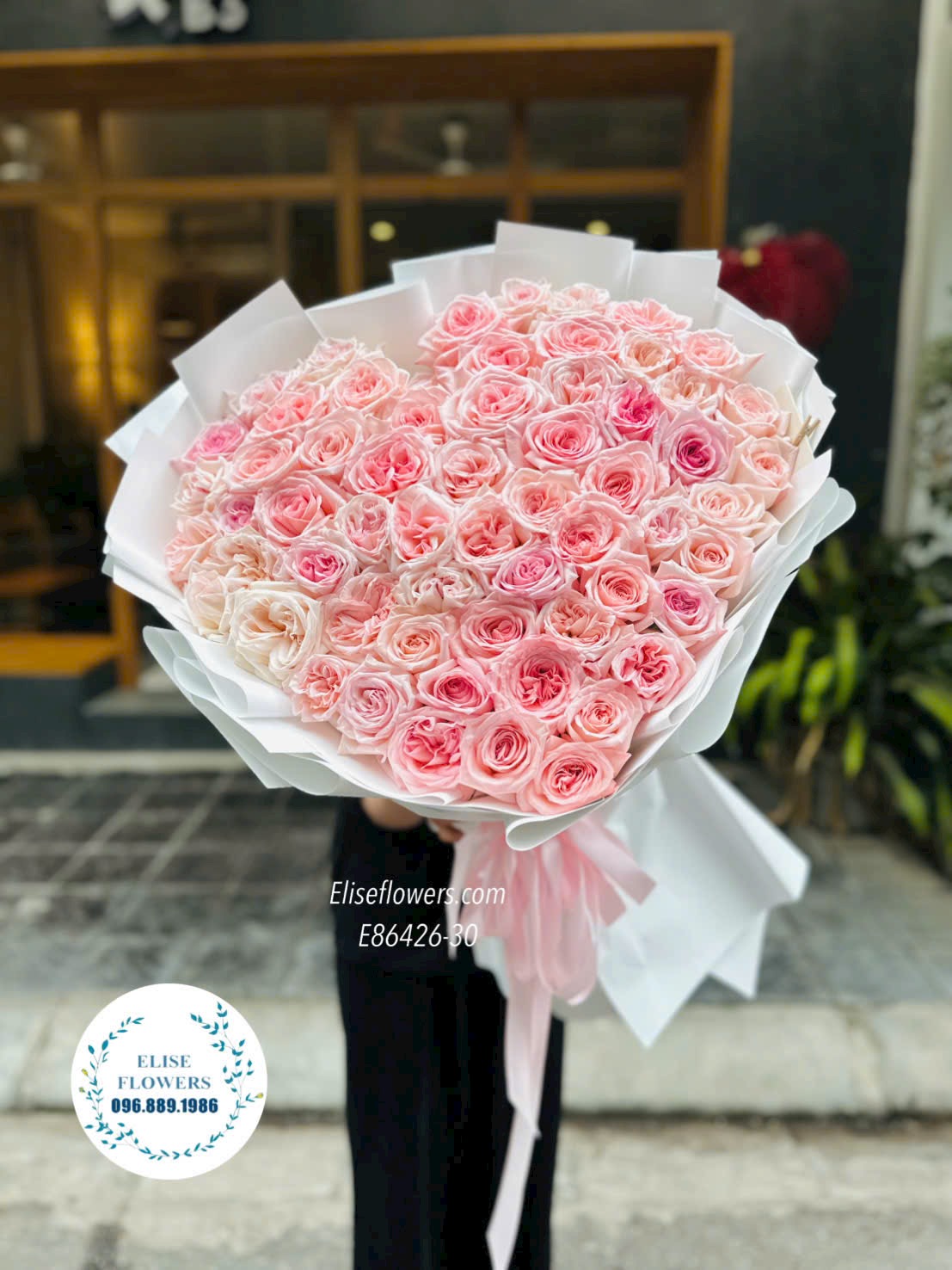 Hoa 8/3. Bó hoa hồng Ohara xinh xắn tặng bạn gái, người yêu. Bó hoa trái tim đẹp