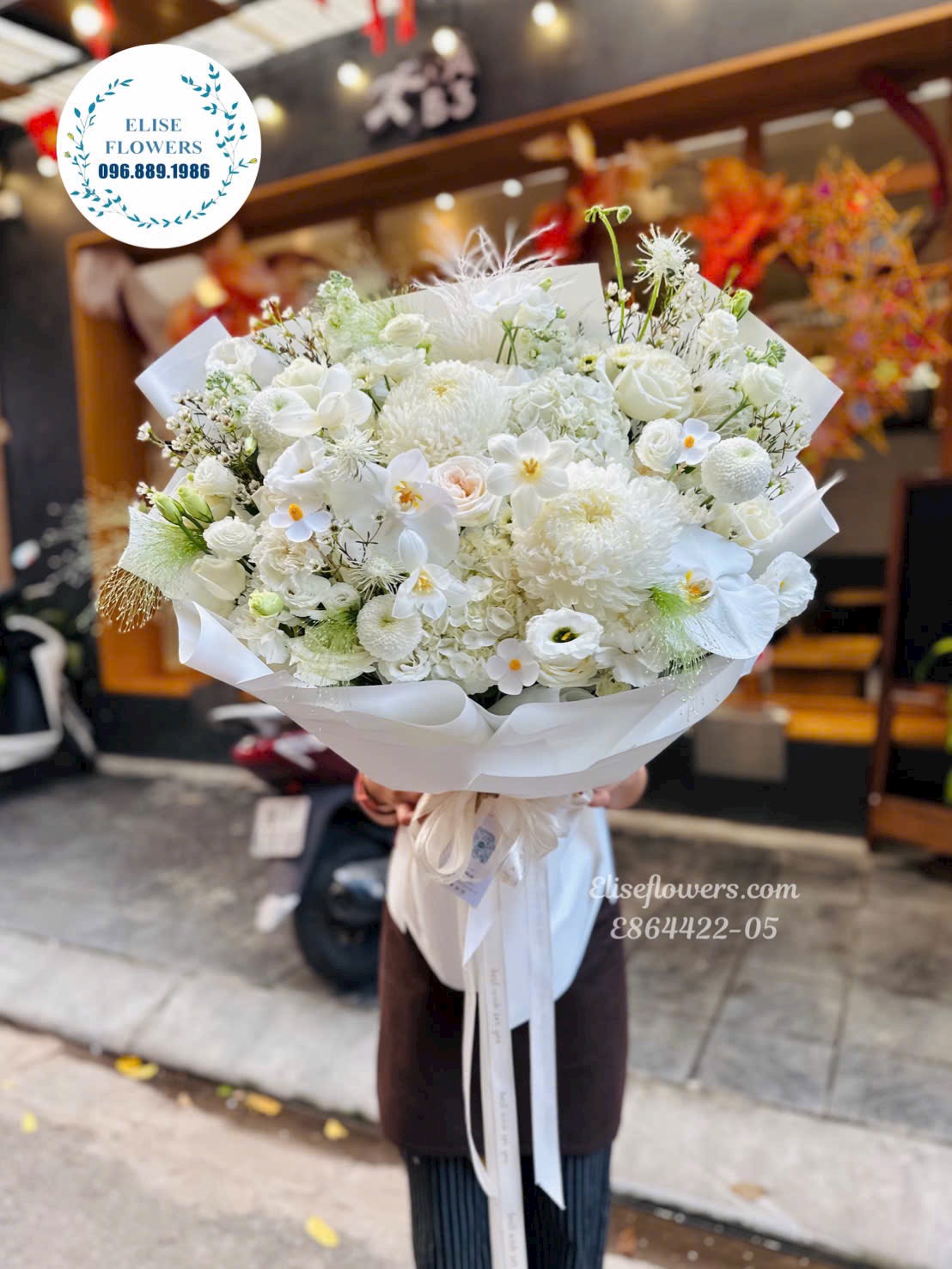 Bó hoa hồng nhập khẩu cao cấp chúc mừng vợ | Hoa kỷ niệm ngày cưới 