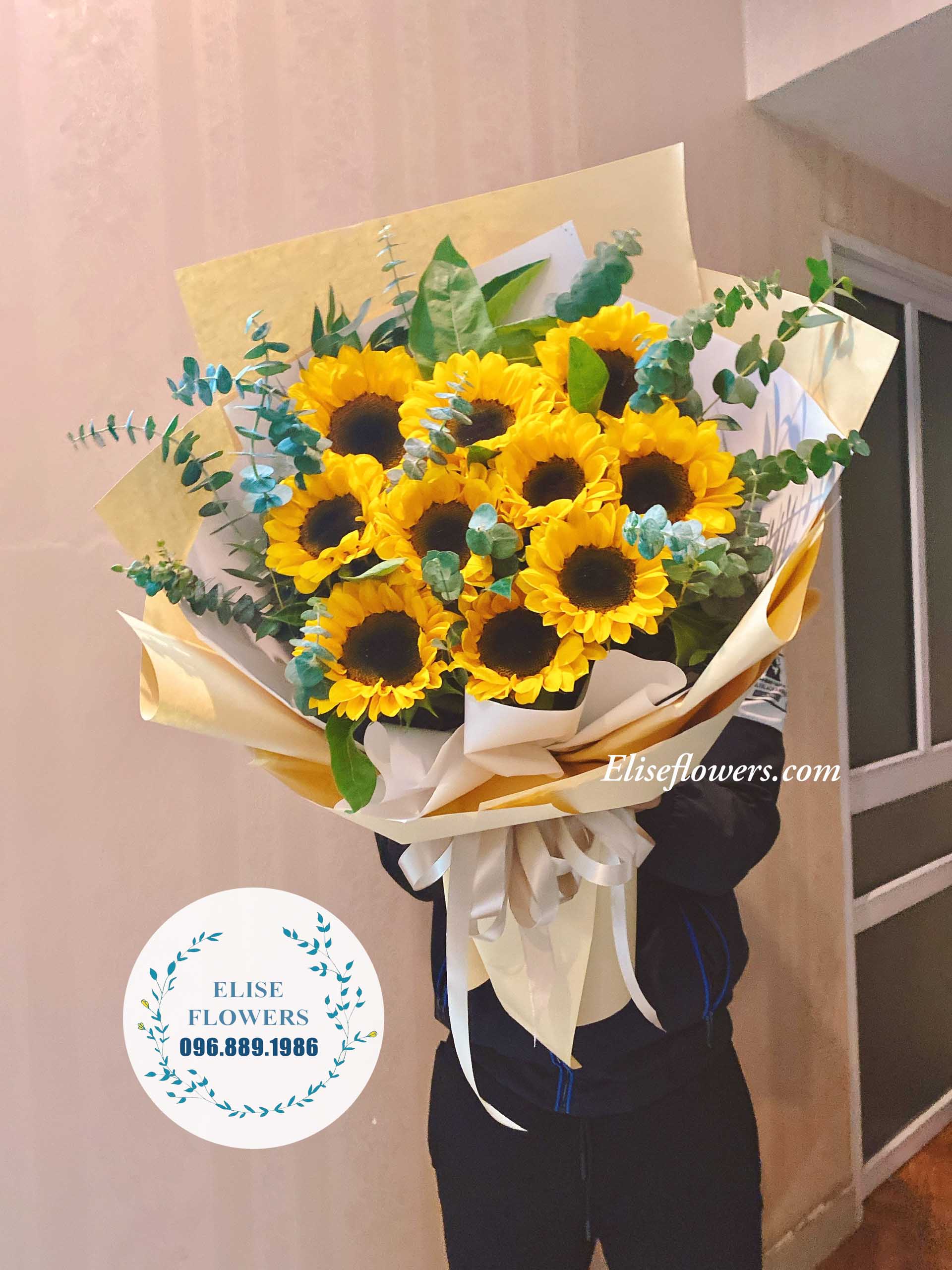 Bó hoa hướng dương tặng tốt nghiệp - hoa kỷ yếu đẹp - hoa bảo vệ tốt nghiệp
