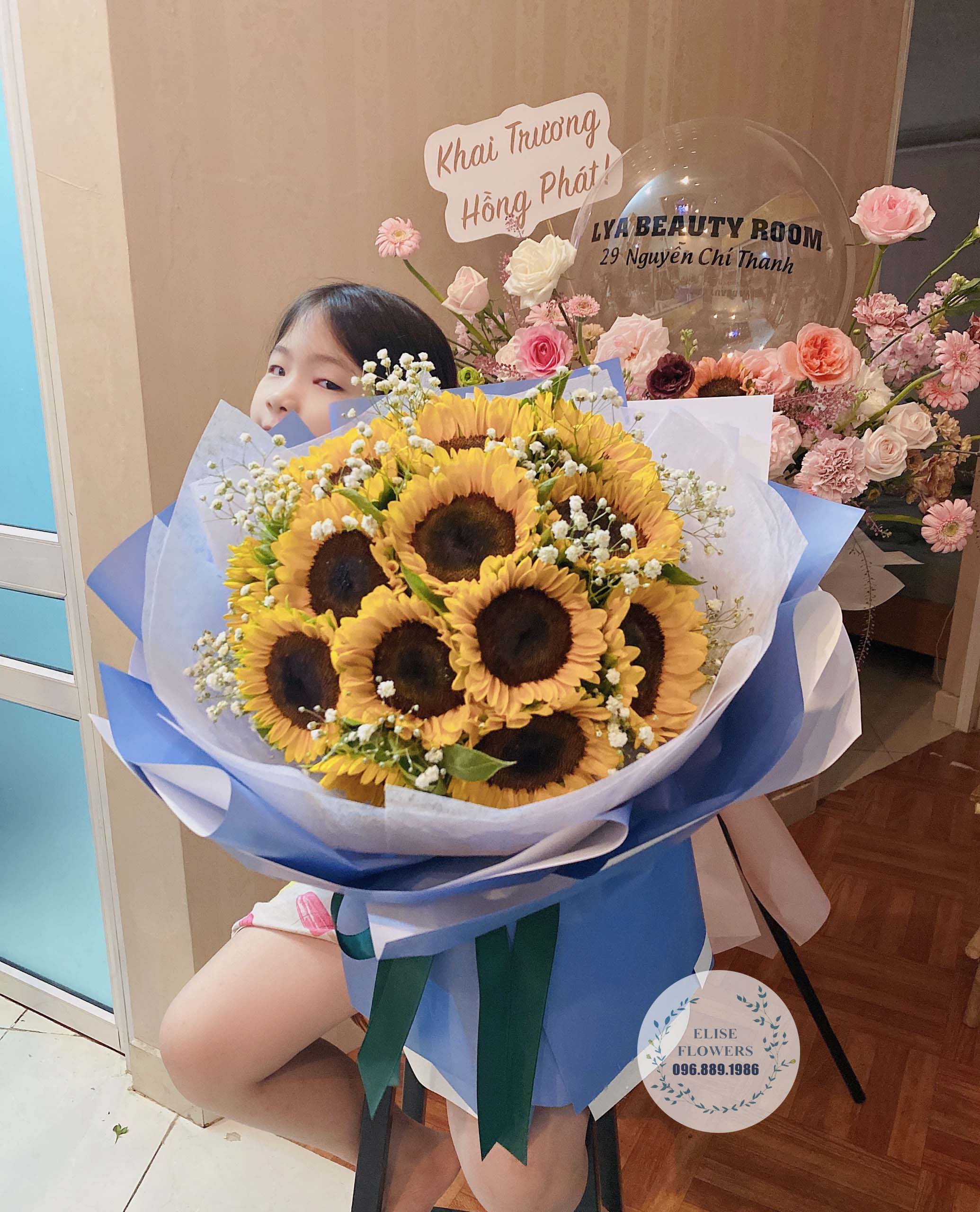 Bó hoa hướng dương 20 bông chào ngày mới | Bó hoa hướng dương đẹp | mua hoa hướng dương ở Hà Nội