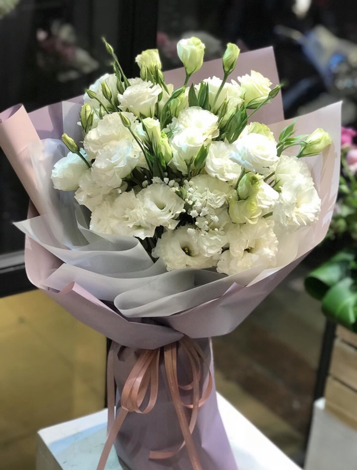 Bó hoa lan cát tường, giá hoa lan cát tường, ý nghĩa hoa lan cát tường