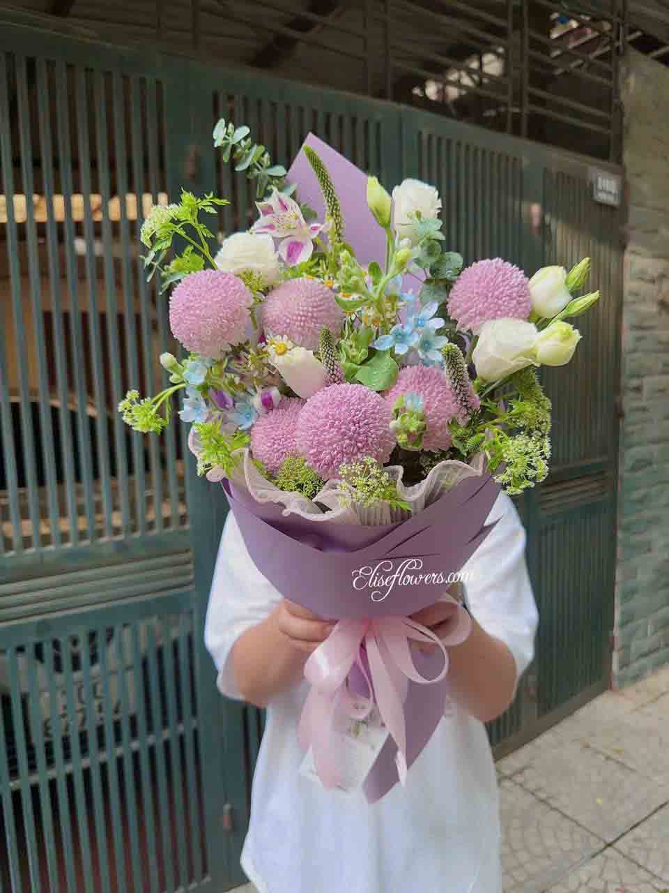Bó hoa cúc pingpong nhỏ xinh | Bó hoa nhỏ xinh tặng bạn gái ngày sinh nhật 