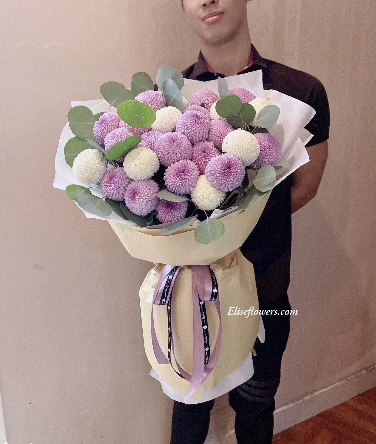 Bó hoa cúc ping pong xinh xắn dễ thương tặng sinh nhật - Hoa sinh nhật tặng bạn gái quận Cầu Giấy, Hà Nội