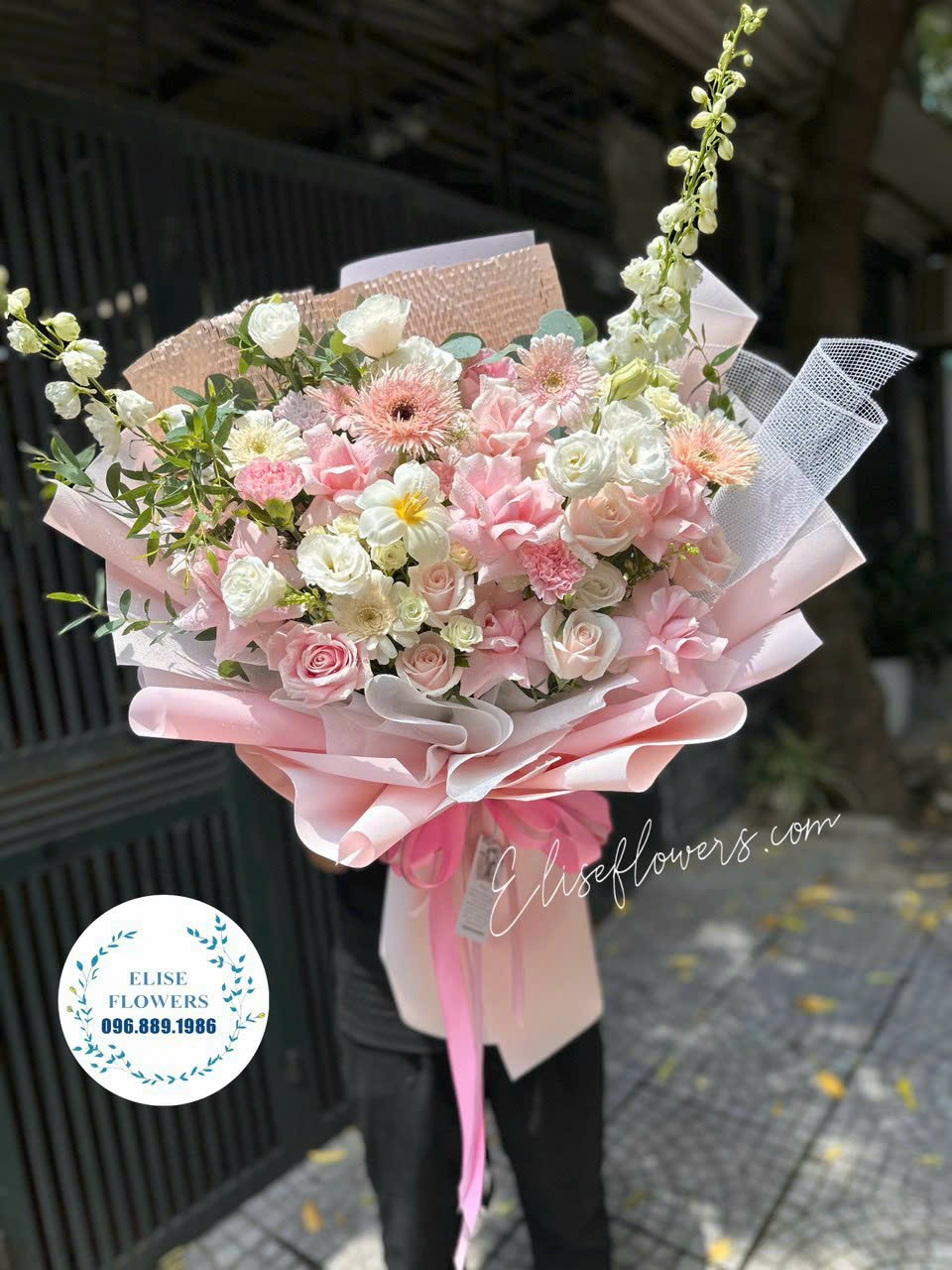 Bó hoa tặng bạn gái màu hồng | Bó hoa màu hồng đẹp chúc mừng sinh nhật bạn gái