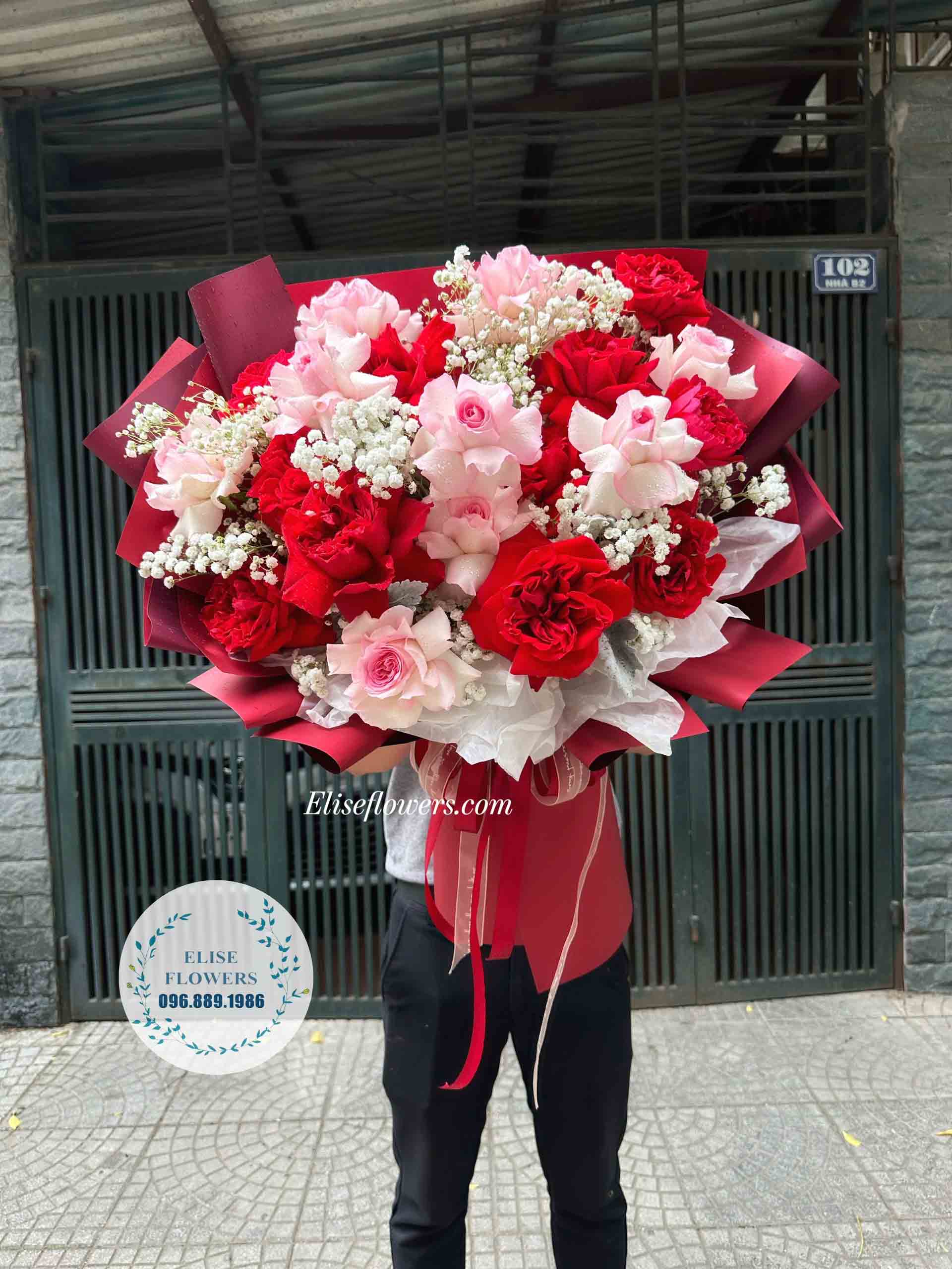 Bó hoa hồng đỏ đẹp tặng sinh nhật vợ, bà xã, bạn gái, người yêu. hoa tặng sinh nhật ở Hà Nội