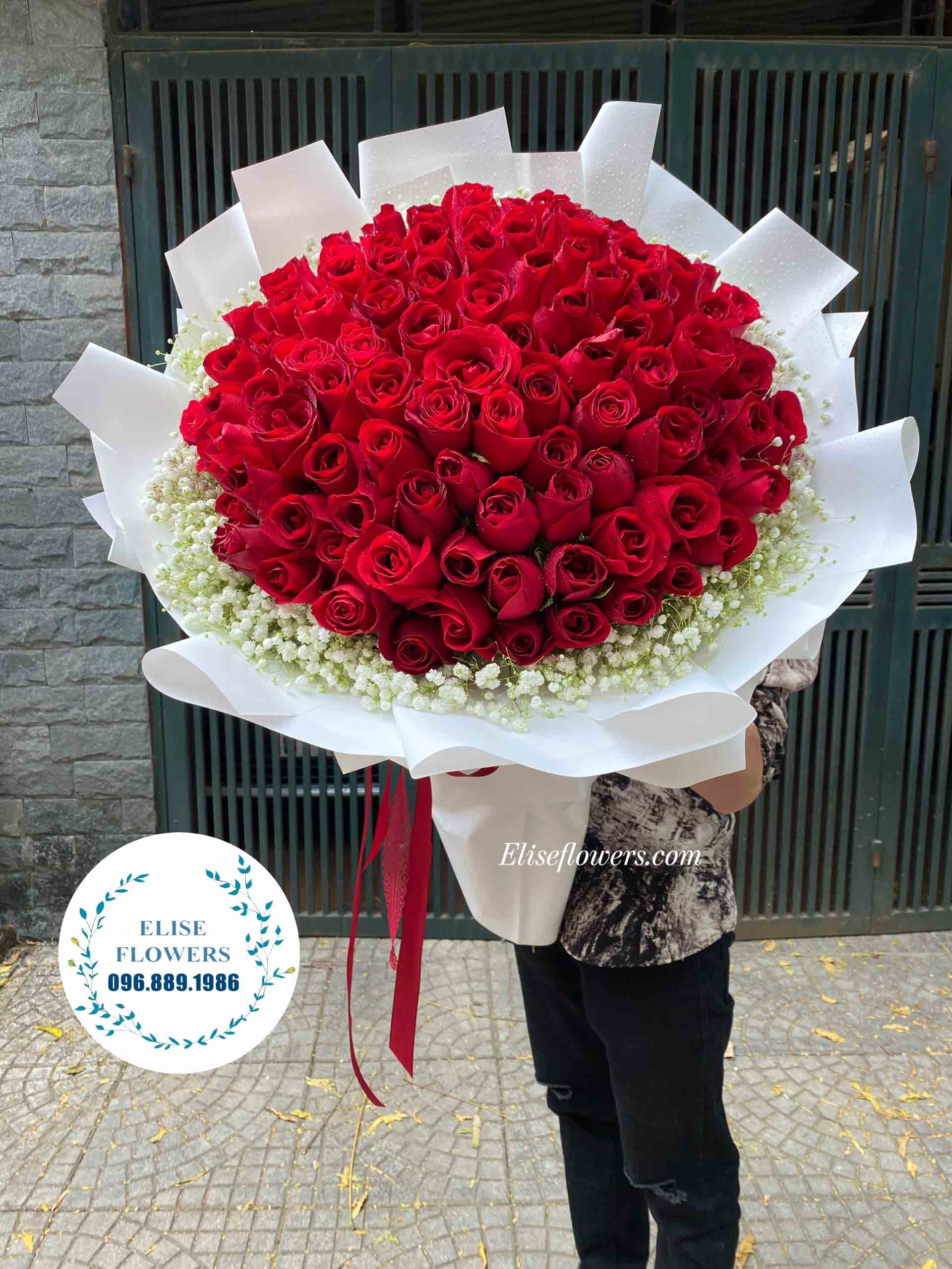 Bó hoa hồng đỏ đẹp ở Ba Đình - Hà Nội | HOA BÓ ĐẸP | Bó hoa tặng vợ yêu, người yêu, người thương ... | Hoa tươi Hà Nội