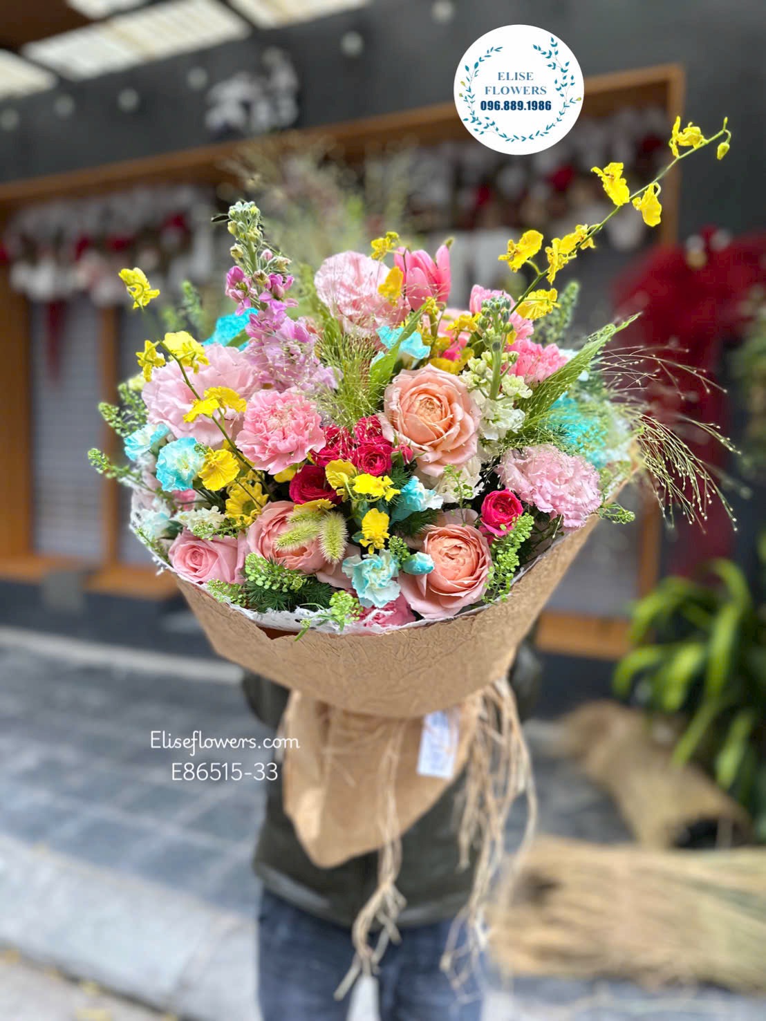 Hoa sinh nhật người yêu. Bó hoa tone màu vintage nhẹ nhàng, độc đáo tặng người thương