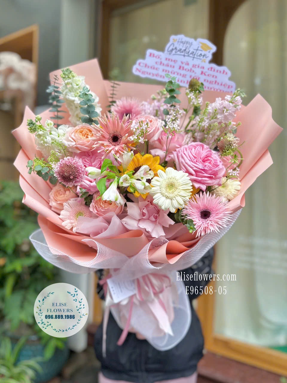 Bó hoa tông hồng