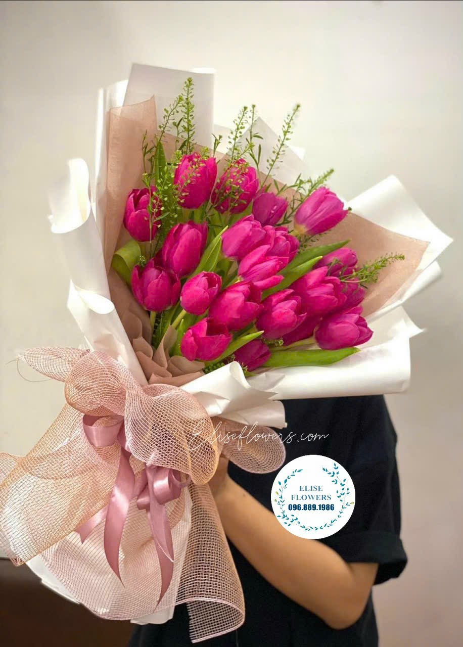 Bó hoa Tulip tặng bạn gái, người yêu, vợ yêu,... Bó hoa đẹp tại Hà Nội