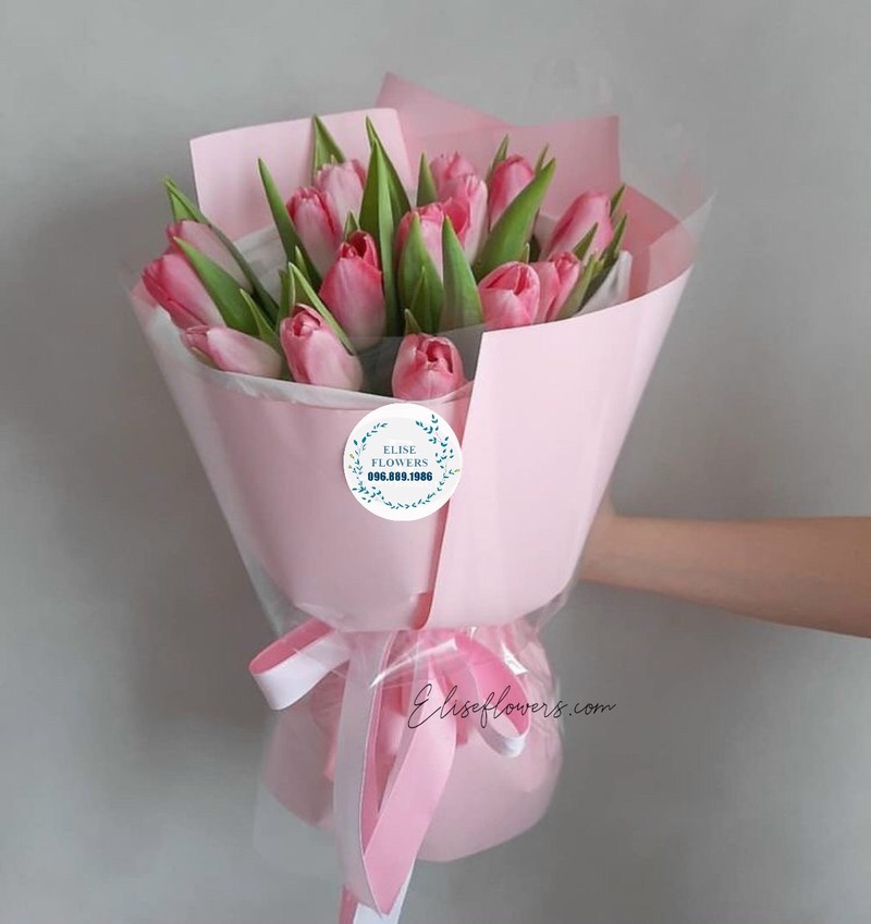 Bó hoa tulip hồng | Hoa tình yêu | Hoa tặng sinh nhật