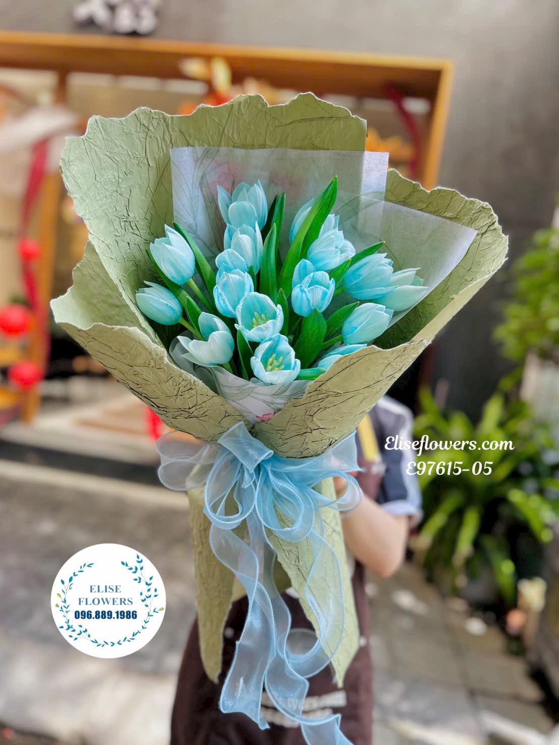 Bó hoa Tulip màu xanh dương đẹp, ý nghĩa ở Hoàng Mai | Điện hoa Hà Nội Eliseflowers