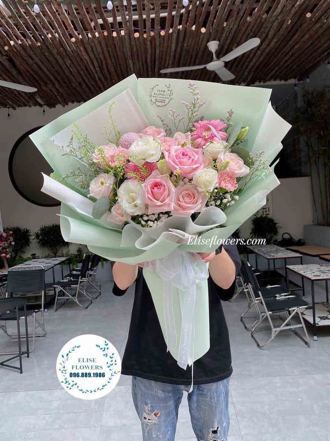 BÓ HOA TẶNG BẠN GÁI | HOA KỈ NIỆM NGÀY YÊU | BÓ HOA ĐẸP TẠI ELISEFLOWERS - SHOP HOA TƯƠI UY TÍN