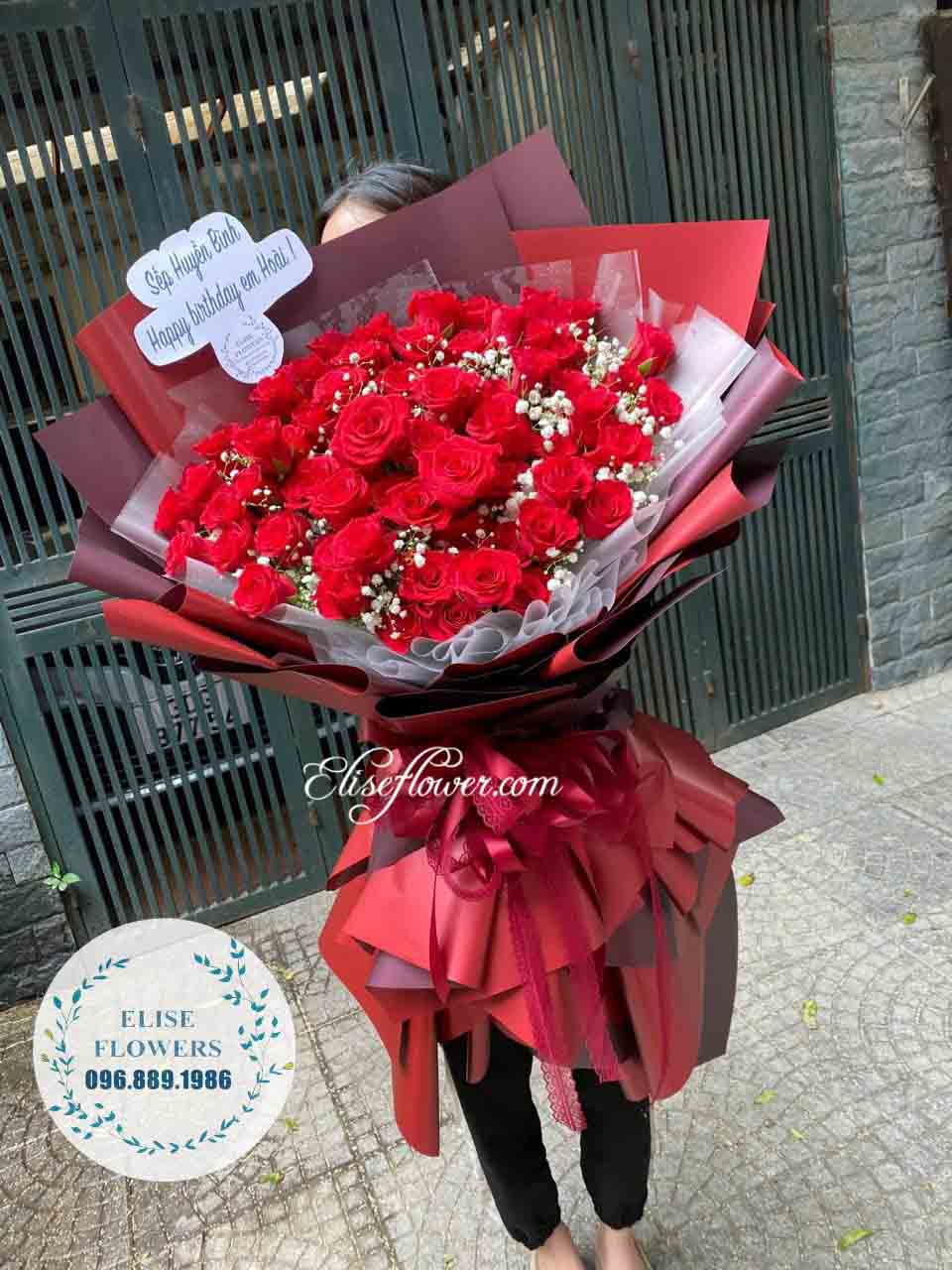 Bó hoa hồng đỏ tặng bạn gái, người yêu đẹp và ý nghĩa nhất - Shop hoa tươi Hà Nội - Elise Flowers