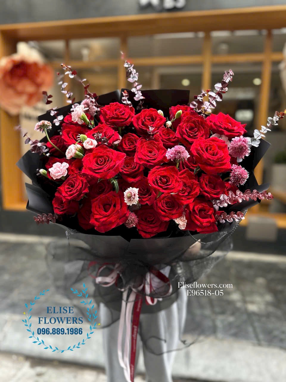 Bó hoa hồng đỏ đẹp. Mua bó hoa hồng đỏ tặng người yêu. Eliseflowers