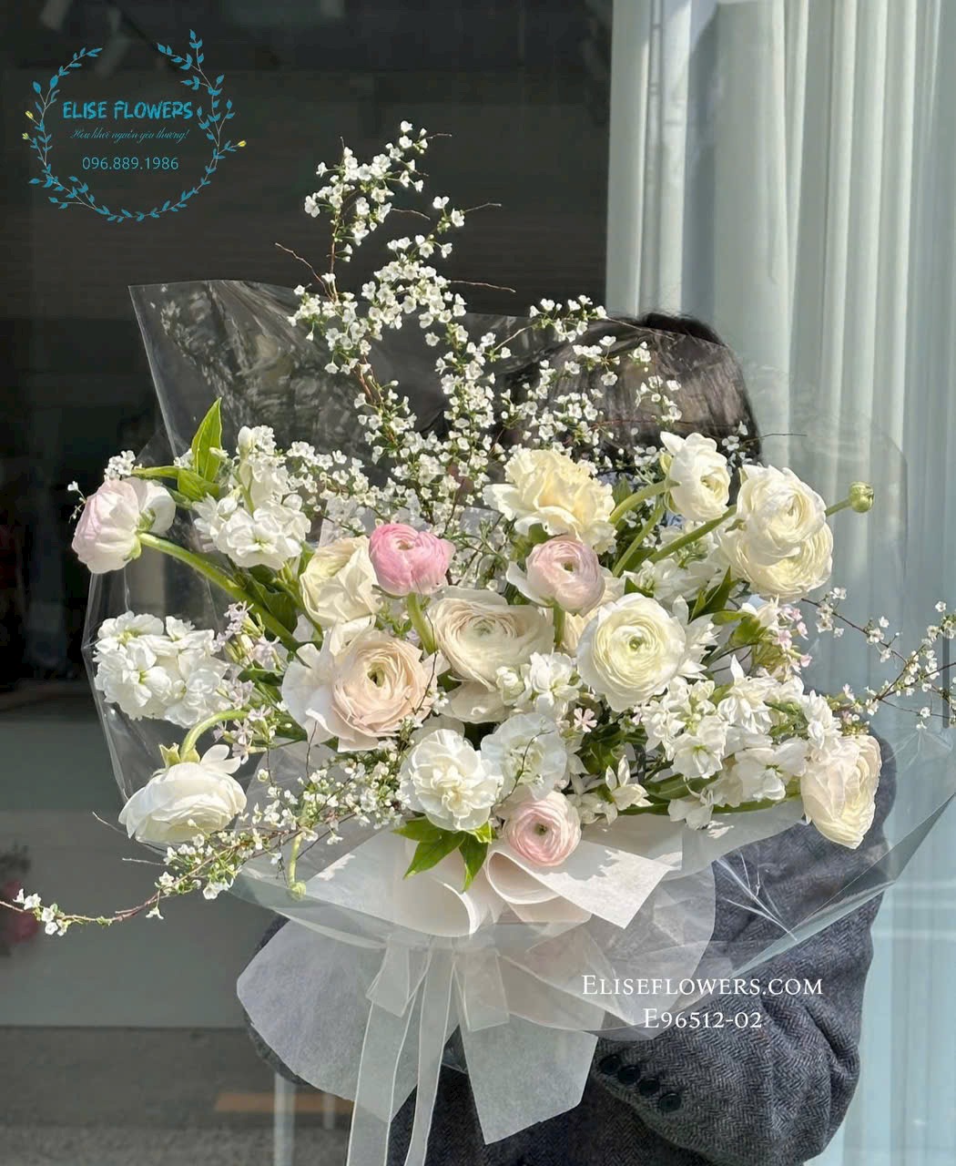 Bó hoa mao lương trắng tặng sinh nhật | Dịch vụ đặt hoa mao lương uy tín Eliseflowers'