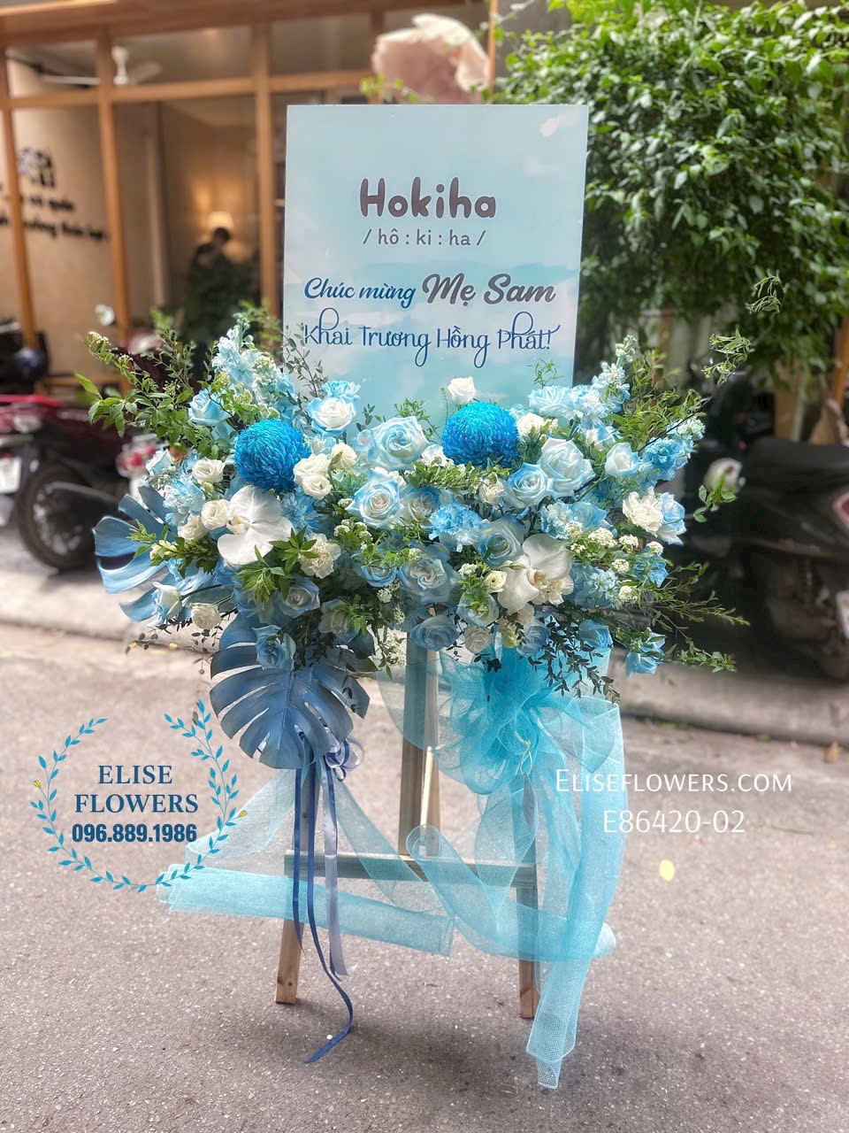Đặt hoa chúc mừng sinh nhật xanh dương tại Đống Đa, HÀ Nội | Shop hoa tươi Eliseflowers.