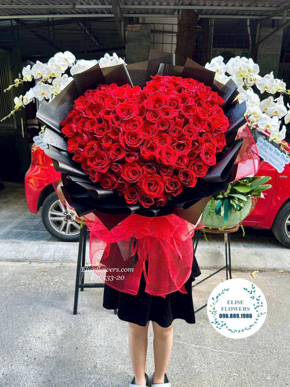 Đặt mua bó hoa hoa hồng đỏ tại Hà Nội. Điện hoa hồng đỏ đẹp ở Hà Nội