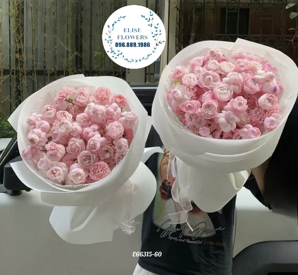 Bó hồng chùm plume tặng người yêu. Hoa tặng bạn gái. Điện hoa Đống Đa 