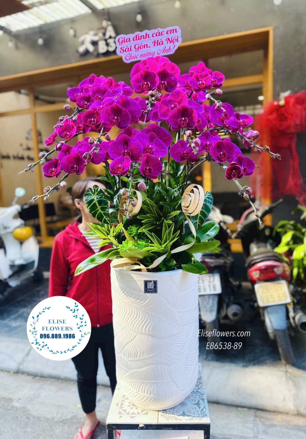 Đặt mua hoa tặng Sếp. Chậu lan hồ điệp tặng Sếp đẹp, sang trọng. Dịch vụ giao hoa nhanh chóng, chuyên nghiệp