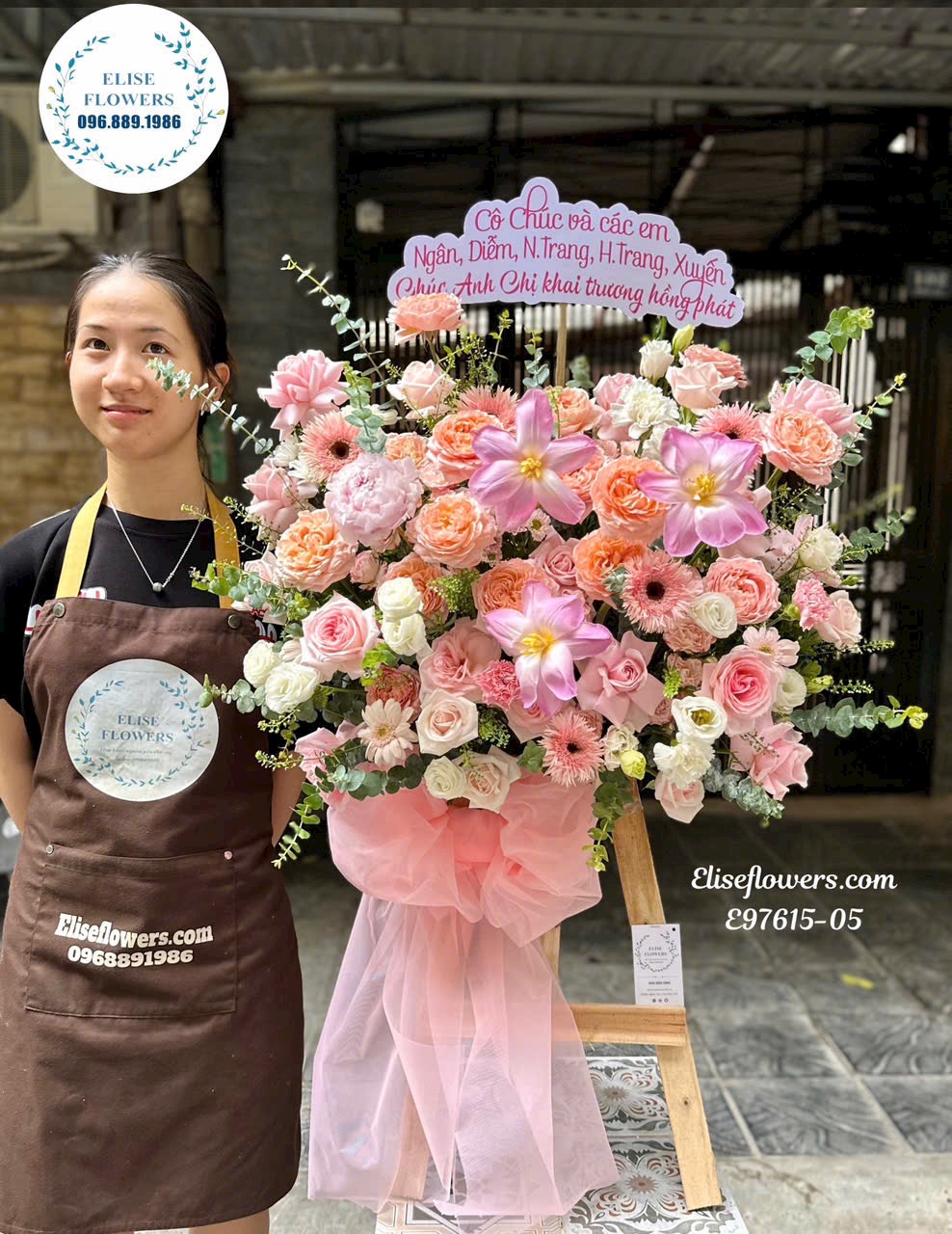 Kệ khai trương mini ý nghĩa, nhỏ xinh. Địa chỉ mua hoa uy tín Hà Nội - Eliseflowers