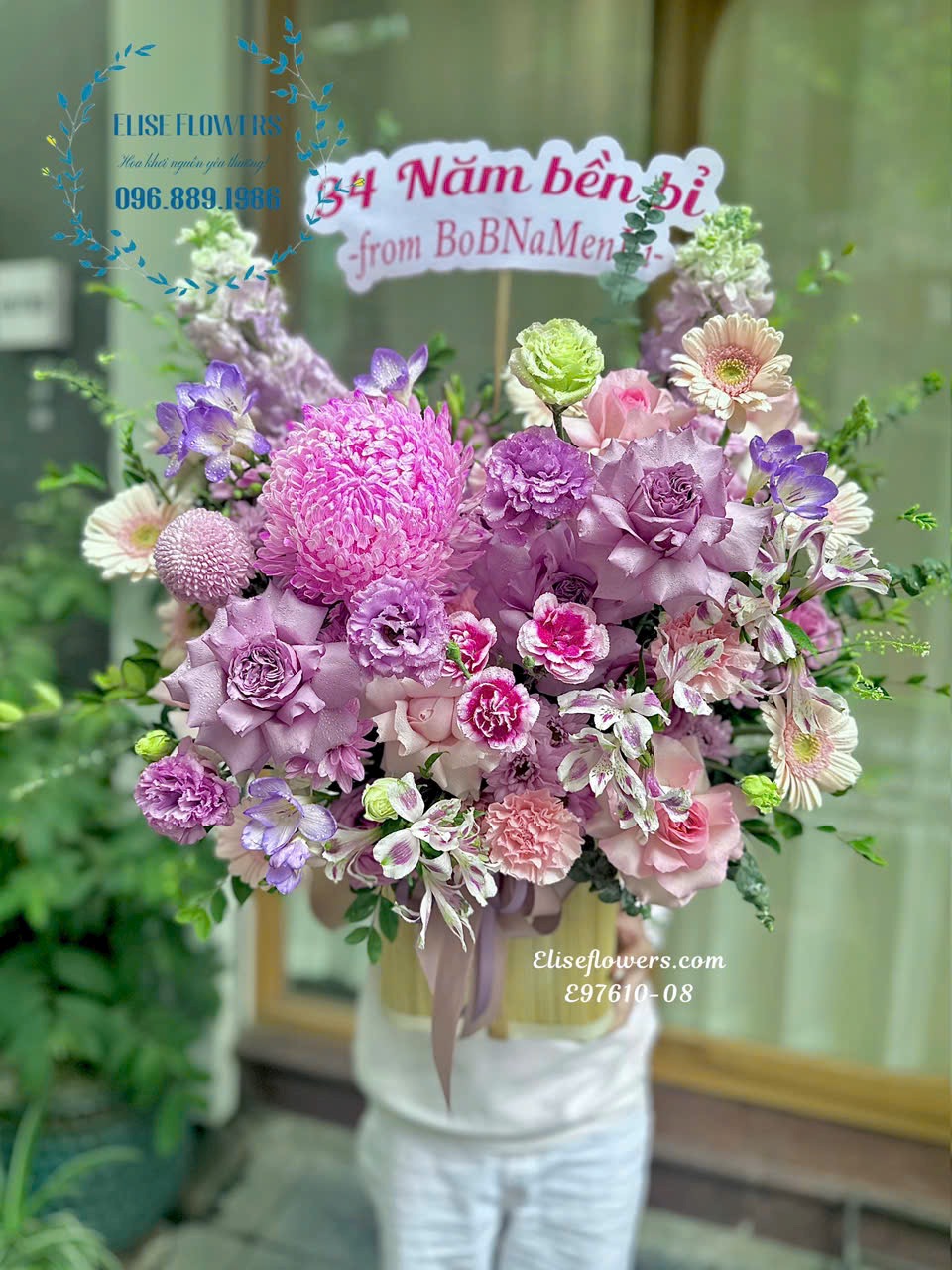 Hoa chúc mừng Hà Nội. Đặt mua lẵng hoa chúc mừng tại Eliseflowers