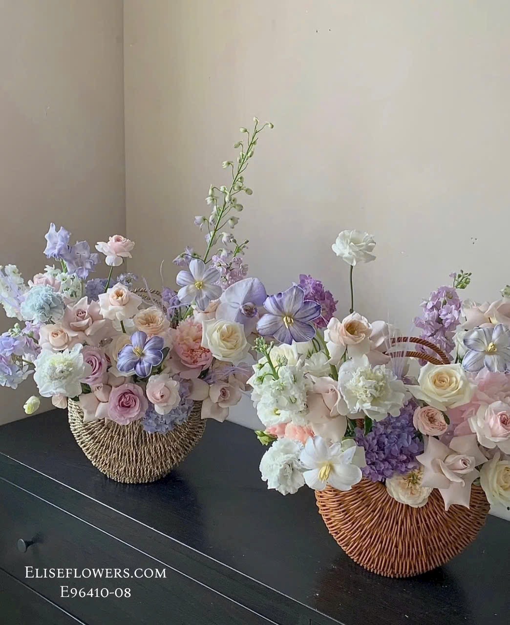 Giỏ hoa màu patel chúc mừng sinh nhật tại Thanh Xuân, Hà Nội | Shop hoa tươi Hà Nội - Eliseflowers.