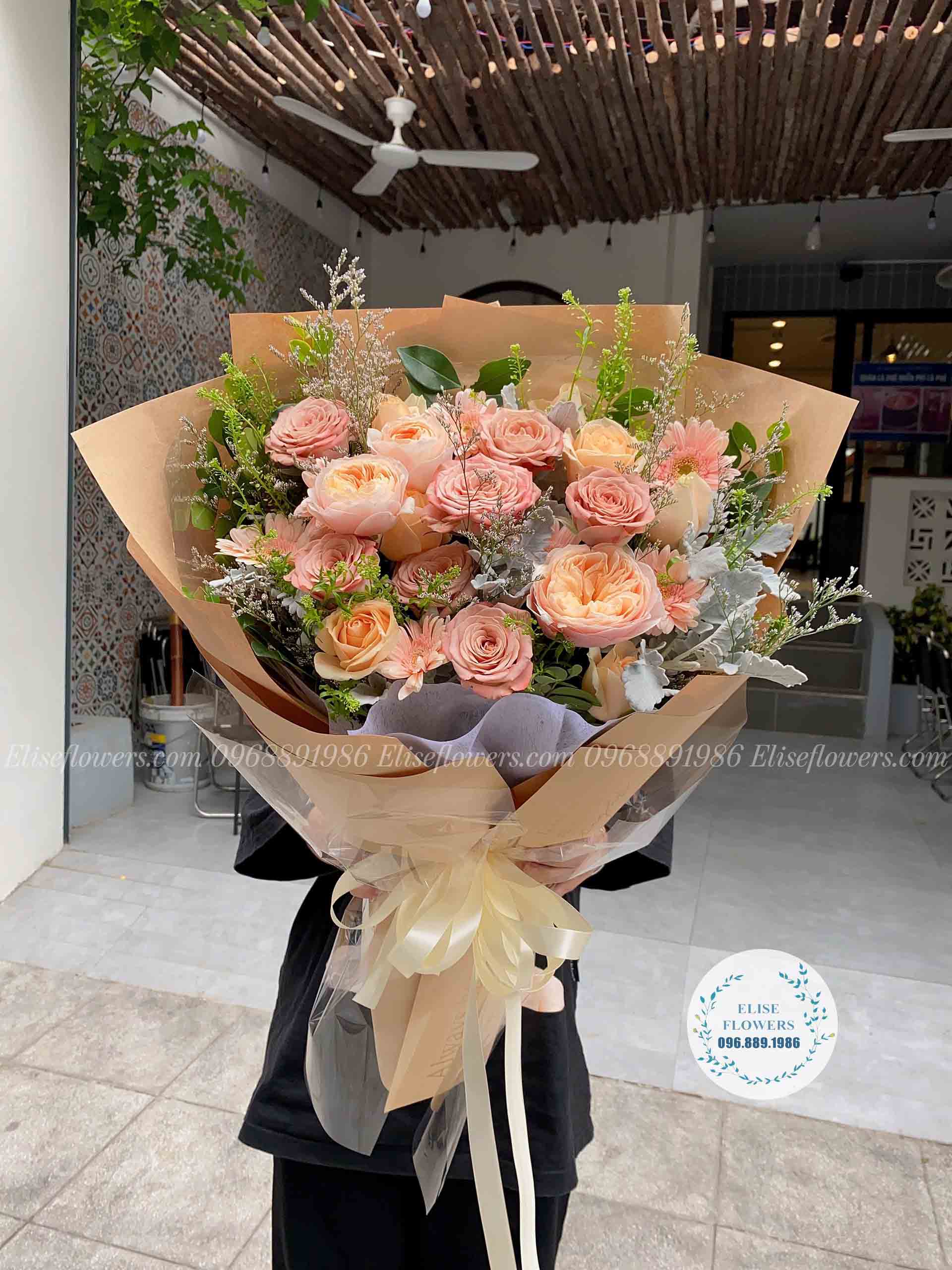 Bó hoa tươi tặng bạn gái tại Eliseflowers.com