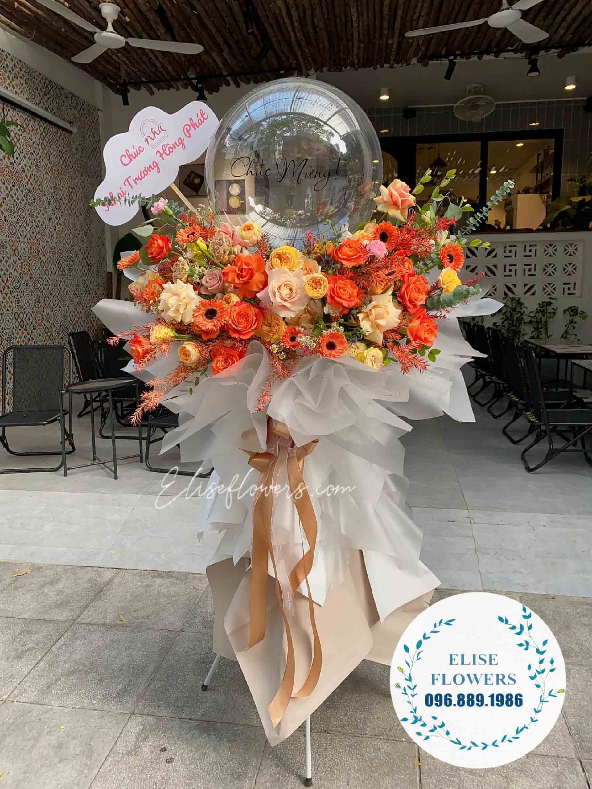 HOA KHAI TRƯƠNG | Kệ hoa bóng bay chúc mừng khai trương, sự kiện, hội nghị, hội thảo,... | Kệ hoa đẹp sang trọng, tinh tế, hiện đại