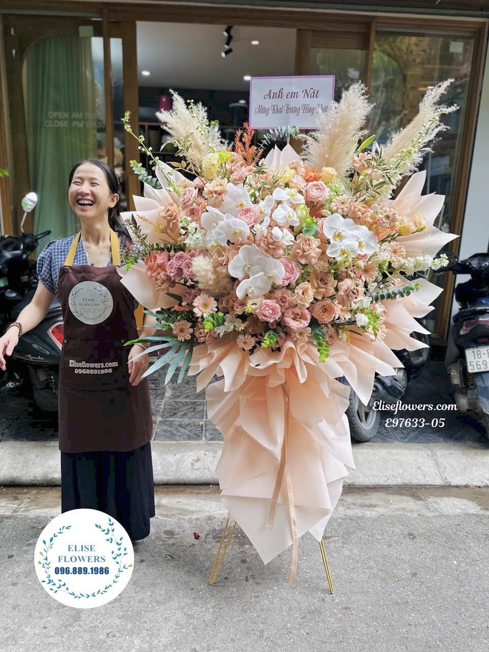 Kệ hoa khai trương chúc mừng sang trọng, hiện đại | Eliseflowers