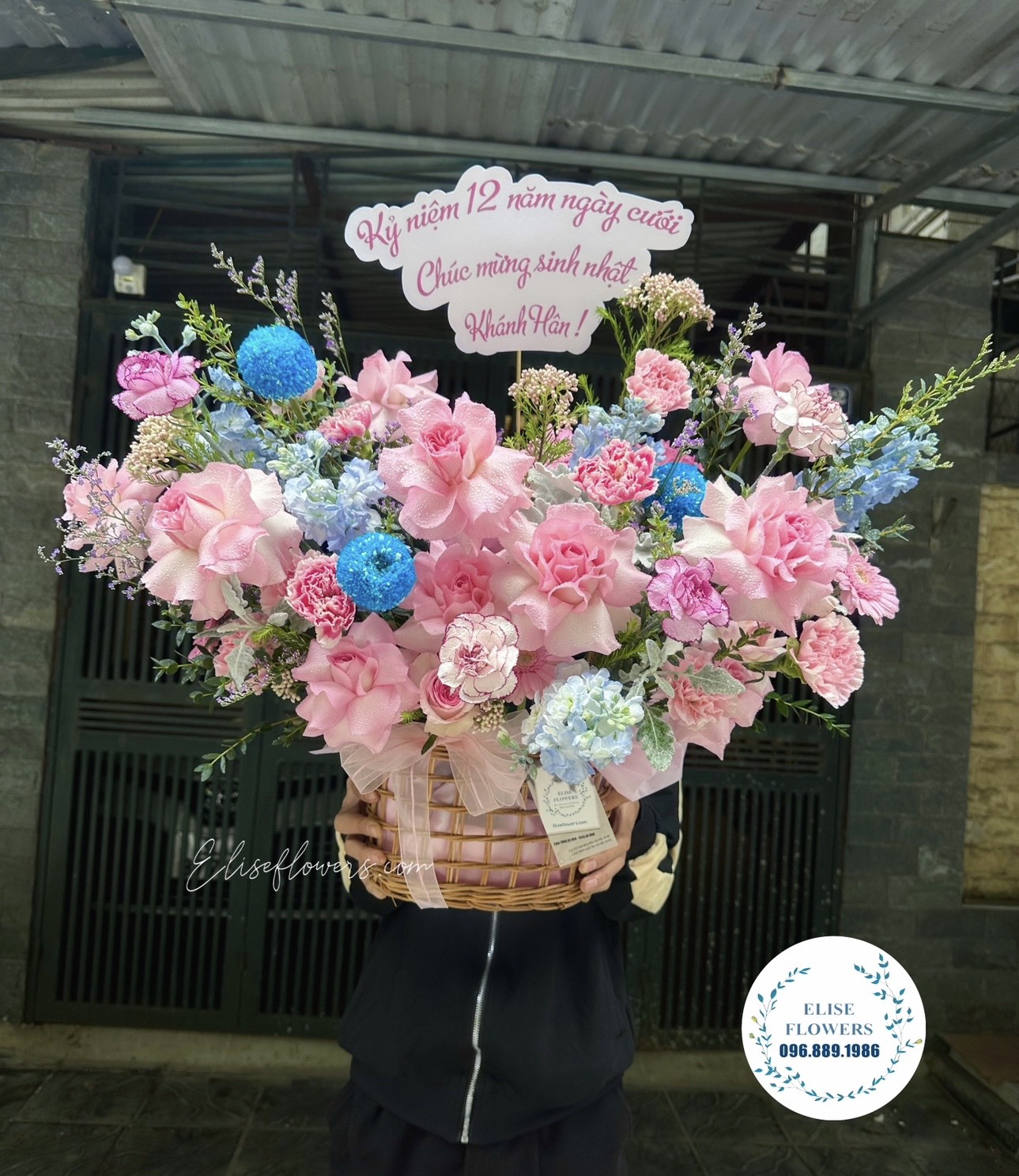 Hoa sinh nhật Cầu Giấy | Lẵng hoa sinh nhật đẹp ở quận Cầu Giấy | FLOWERS HANOI | Elise flowers