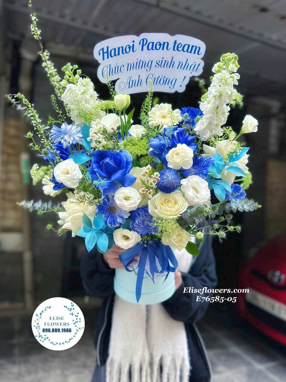 Lẵng hoa tặng nam tại quận Cầu Giấy. Shop hoa tươi uy tín Elise Flowers