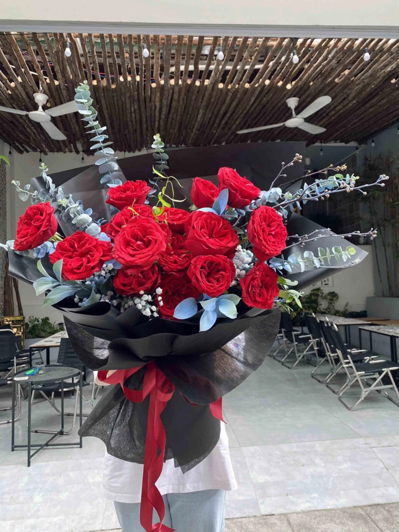 Bó hoa hồng đỏ đẹp, lãng mạn - Hoa tặng chồng sang trọng