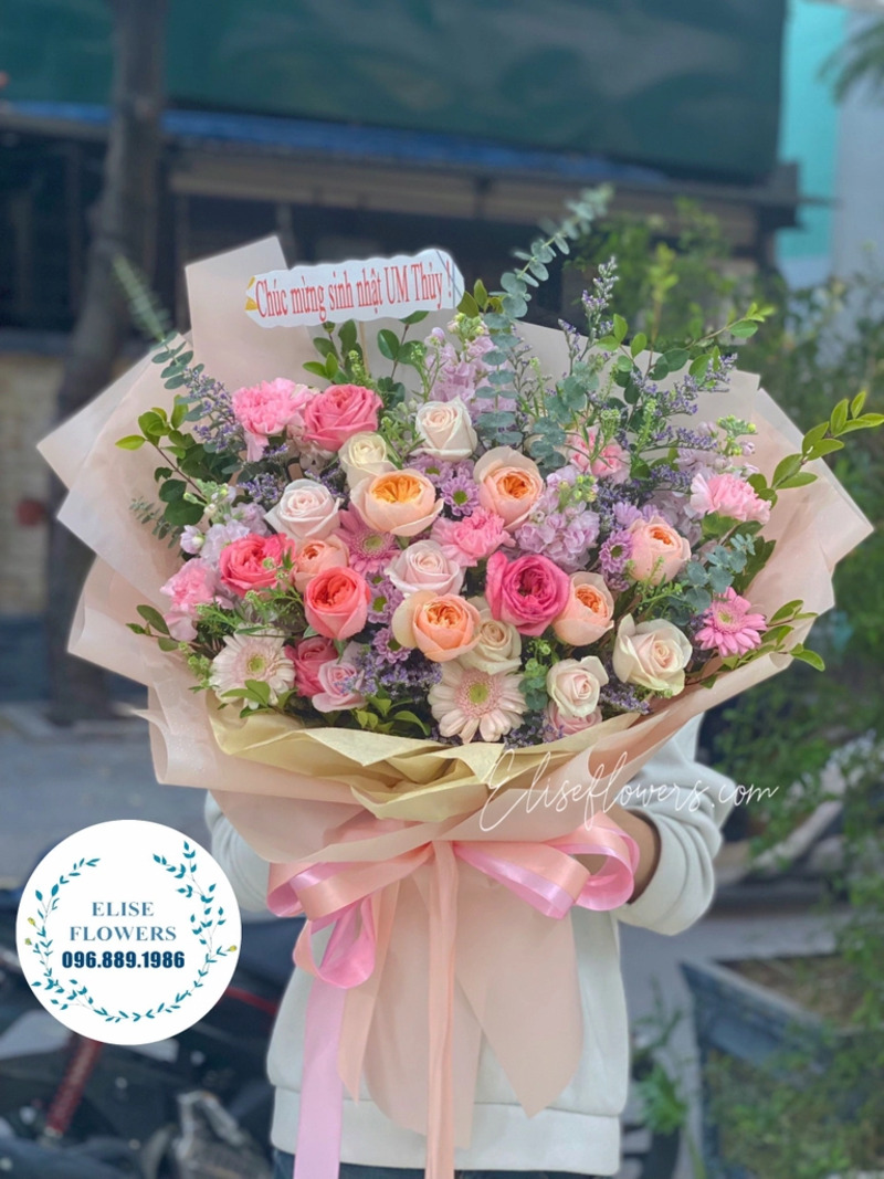 Hoa sinh nhật sếp đẹp Hà Nội. Đặt mua hoa sinh nhật sếp ở Hà Nội.Hoa tươi Hà Nội. Elise Flowers