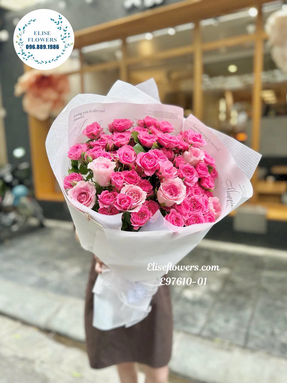 Bó hoa hồng sophie lãng mạn tỏ tình bạn gái. Shop hoa tươi Eliseflowers