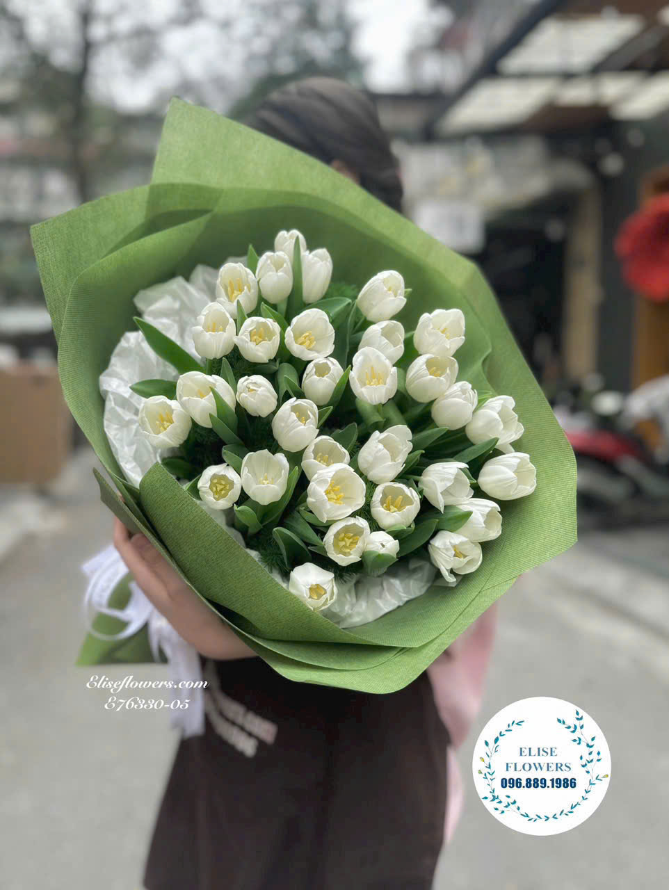 Đặt  mua  hoa  tulip trắngg  online  8/3.