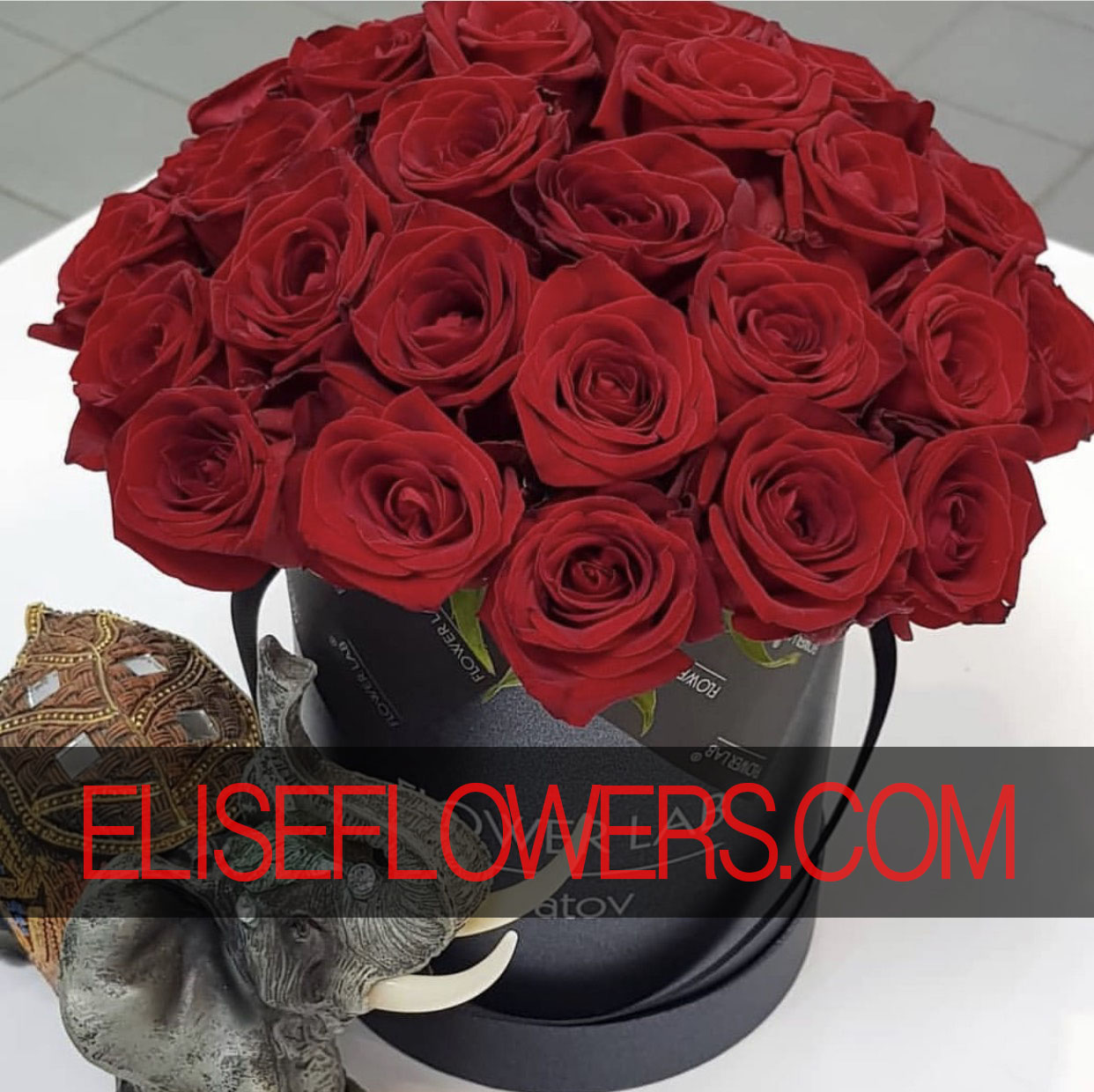 HỘP HOA TƯƠI - HỘP HOA HỒNG ĐỎ ĐẸP - BÓ HOA HỒNG ĐỘC ĐÁO -ELISE FLOWERS