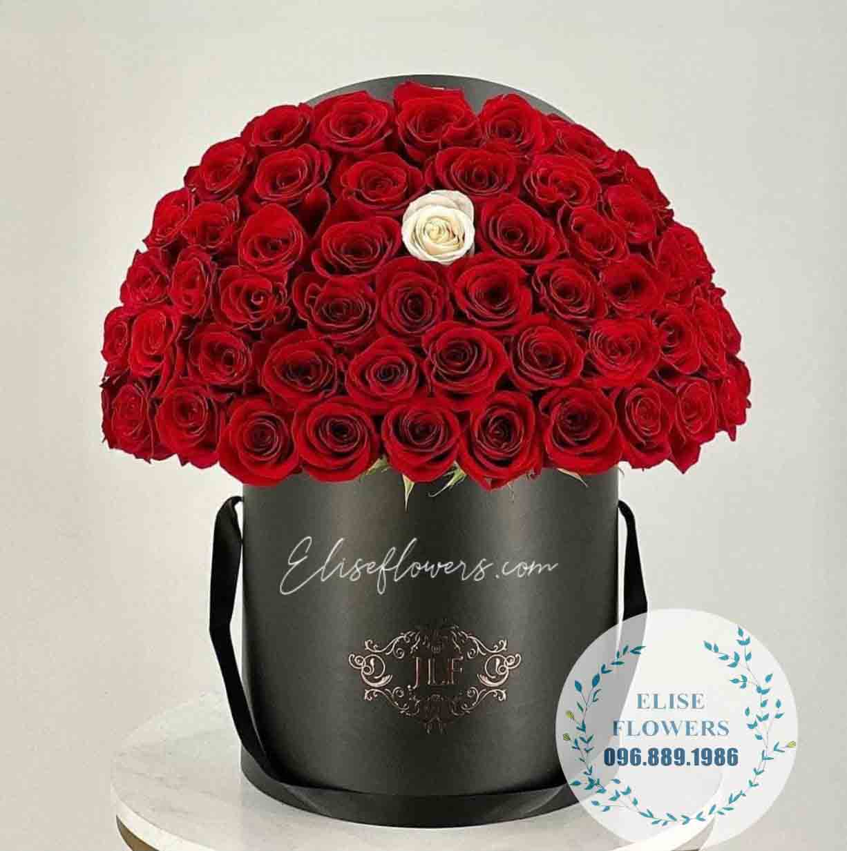 Hộp hoa hồng đỏ | Hộp hoa tình yêu | Hoa tặng vợ yêu, người yêu, người thương,... | Hoa tươi Hà Nội | Điện hoa tại quận Long Biên